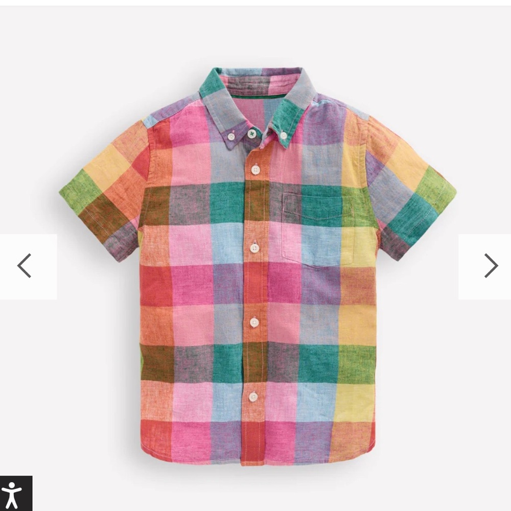 Mini Boden Cotton Linen Shirt Size 13/14 yrs NWT